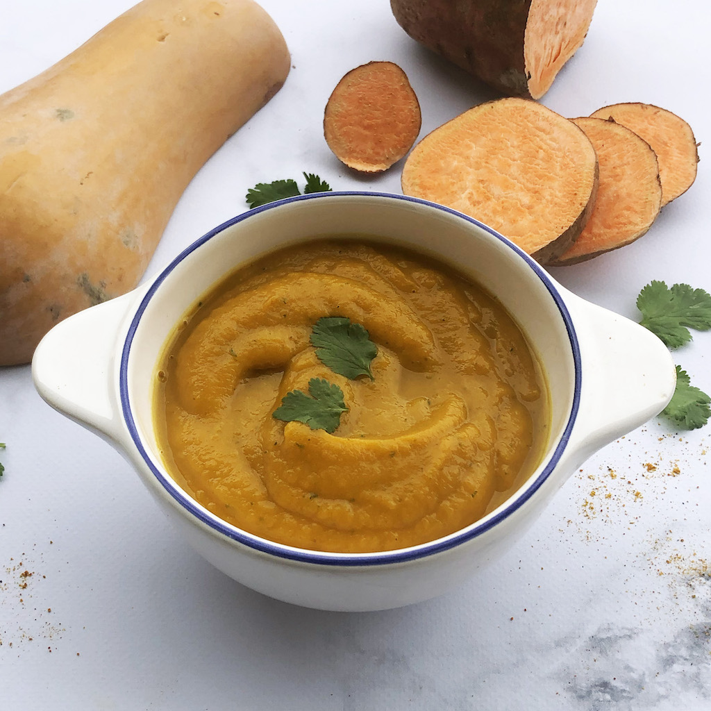 Veloute De Butternut Patates Douces Coriandre Et Curcuma Pour Bebe Et Toute La Famille Cuisinez Pour Bebe