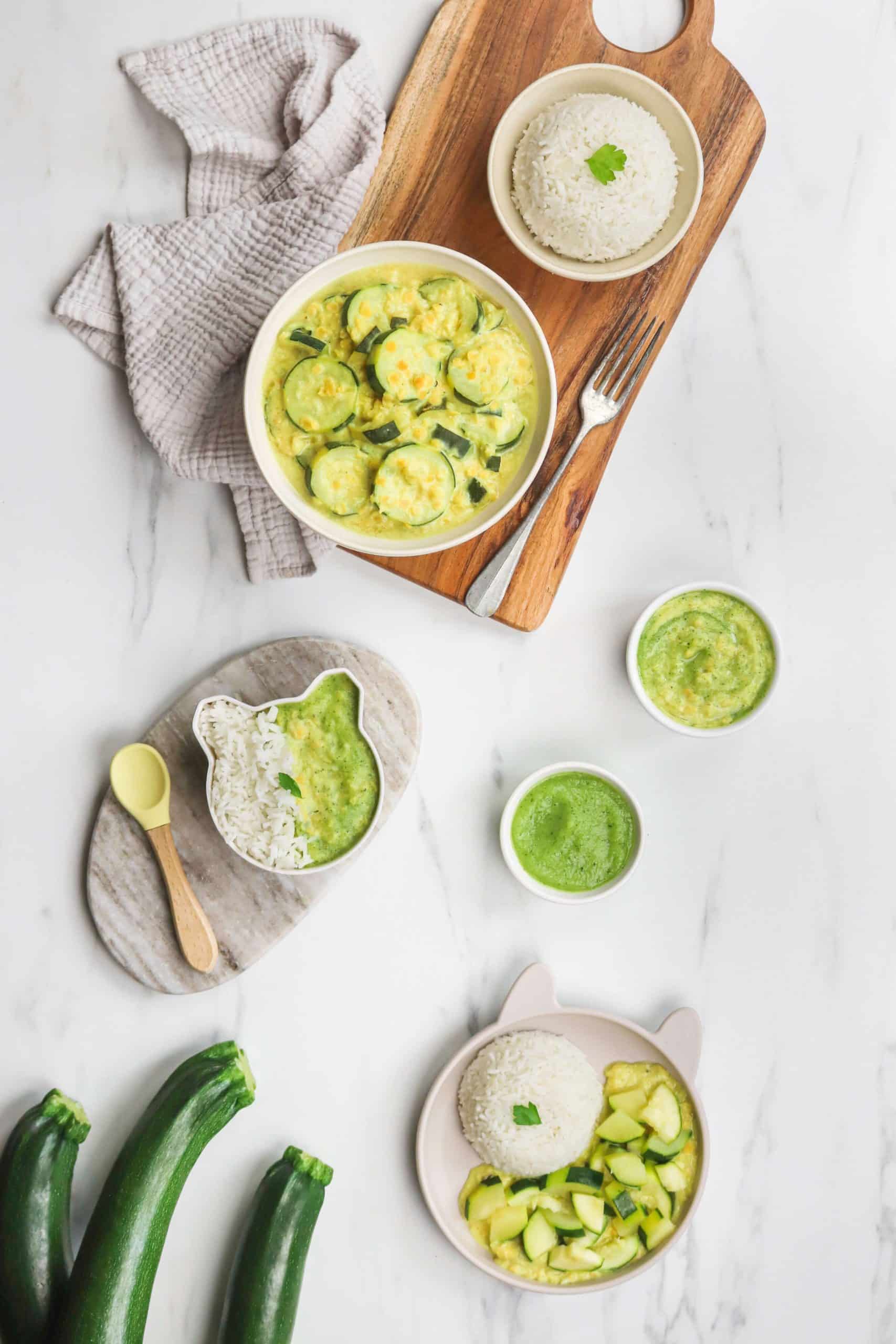 Curry de courgettes au lait de coco