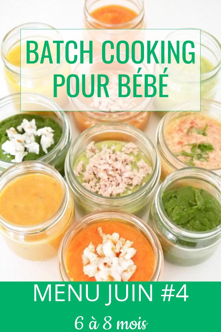 Batch Cooking Juin 4 6 A 8 Mois Cuisinez Pour Bebe