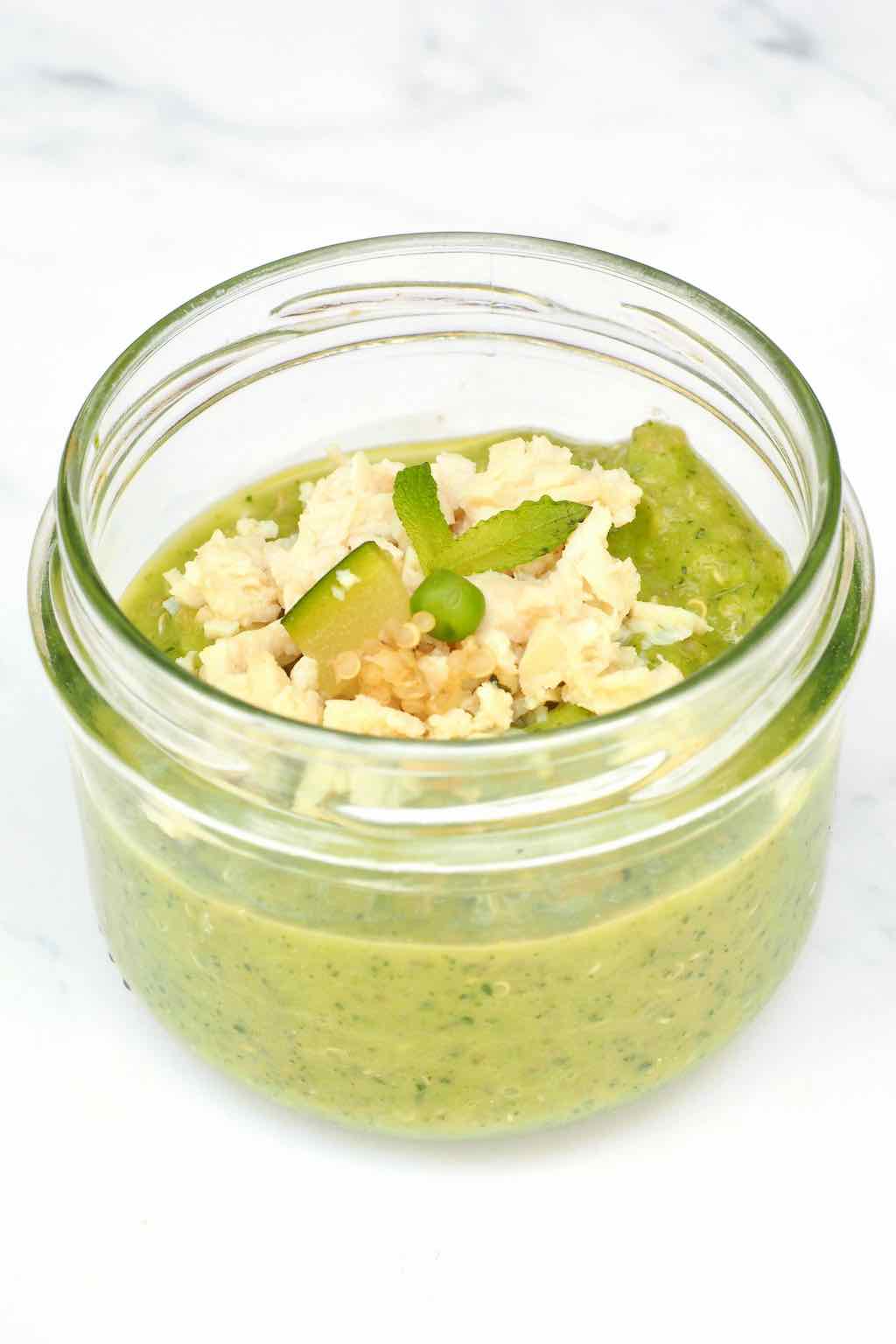 Quinoa Et Puree De Petits Pois Courgettes Et Poulet A La Menthe Cuisinez Pour Bebe