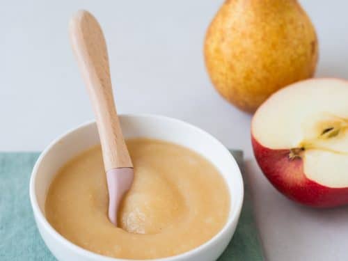 Compote bébé pomme poire dès 4 mois - Recette i-Cook'in