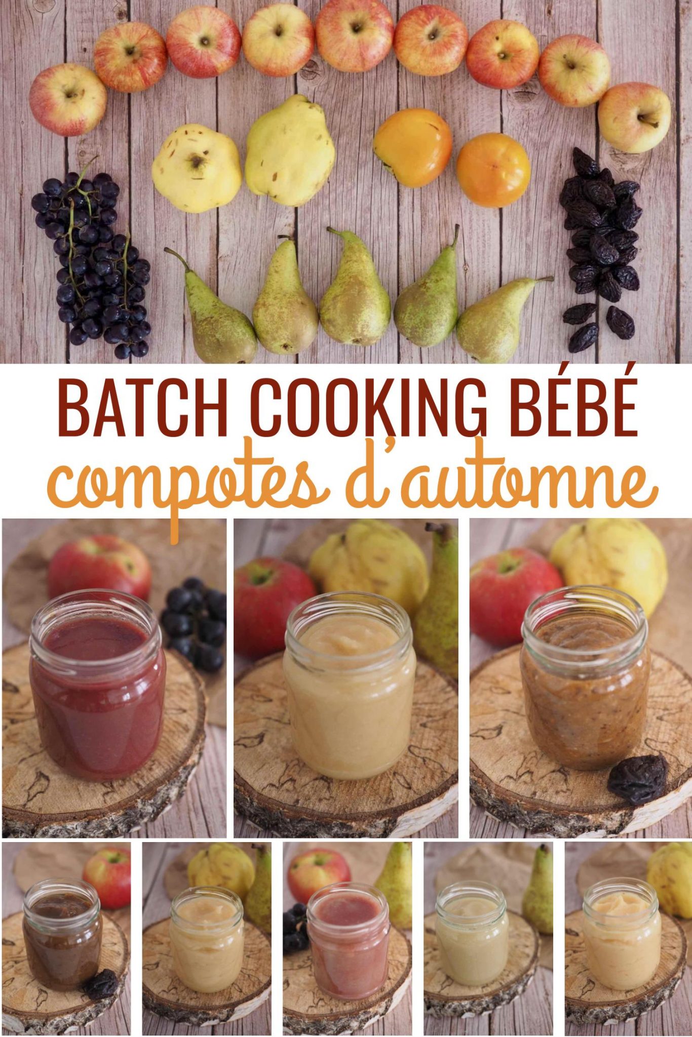 Batch Cooking Sucre Compotes De Fruits D Automne Pour Bebe Cuisinez Pour Bebe