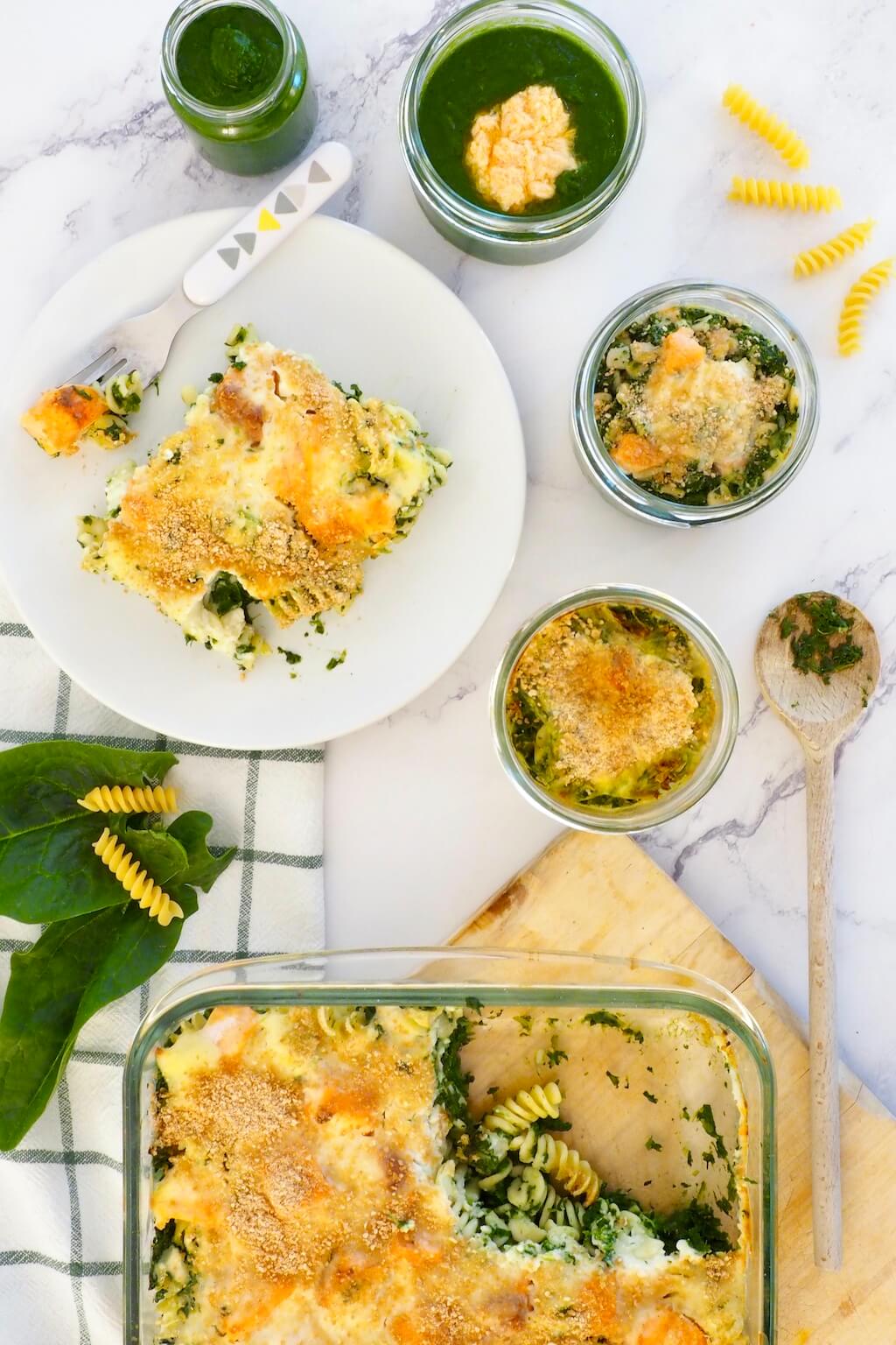 Gratin De Pates Saumon Et Epinards Pour Bebe Et Toute La Famille Cuisinez Pour Bebe